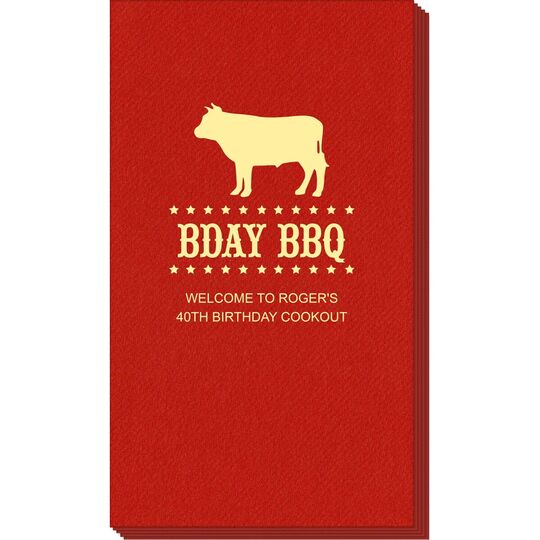 BBQ Cow Linen Like Guest Towels